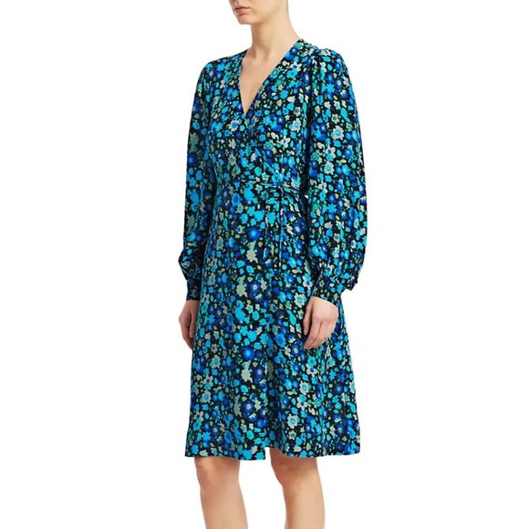 Floral Silk Blend Wrap Dress from GANNI - Picture 12 of 13